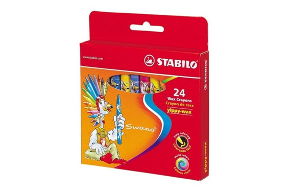 Kredki świecowe Stailo yippy-wax, opakowanie 24 kolory